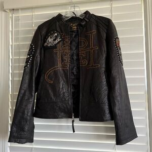 Ed Hardy Leather Jacket
